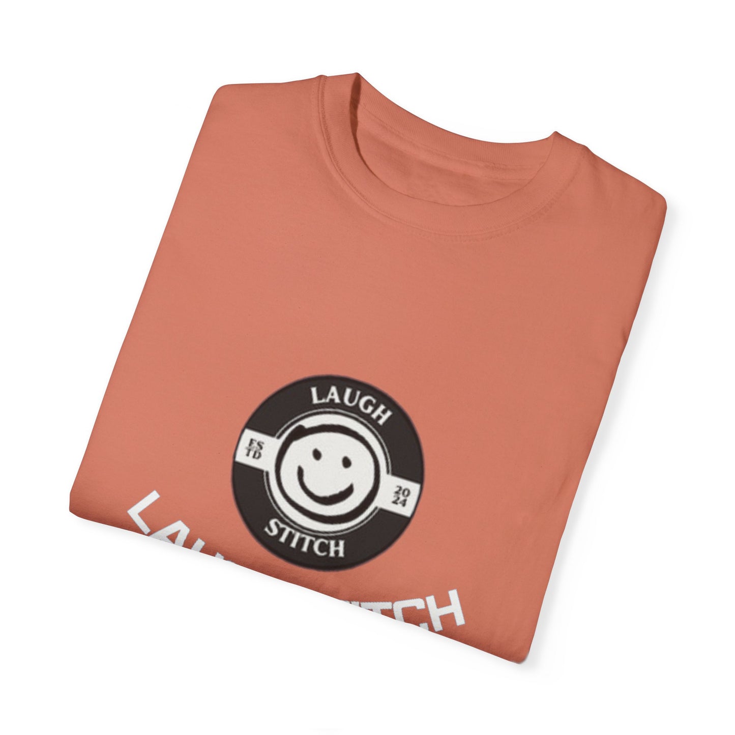 Laugh Stitch LOL Branded Unisex Garment-Dyed T-shirt - Laugh Out Loud Fashion