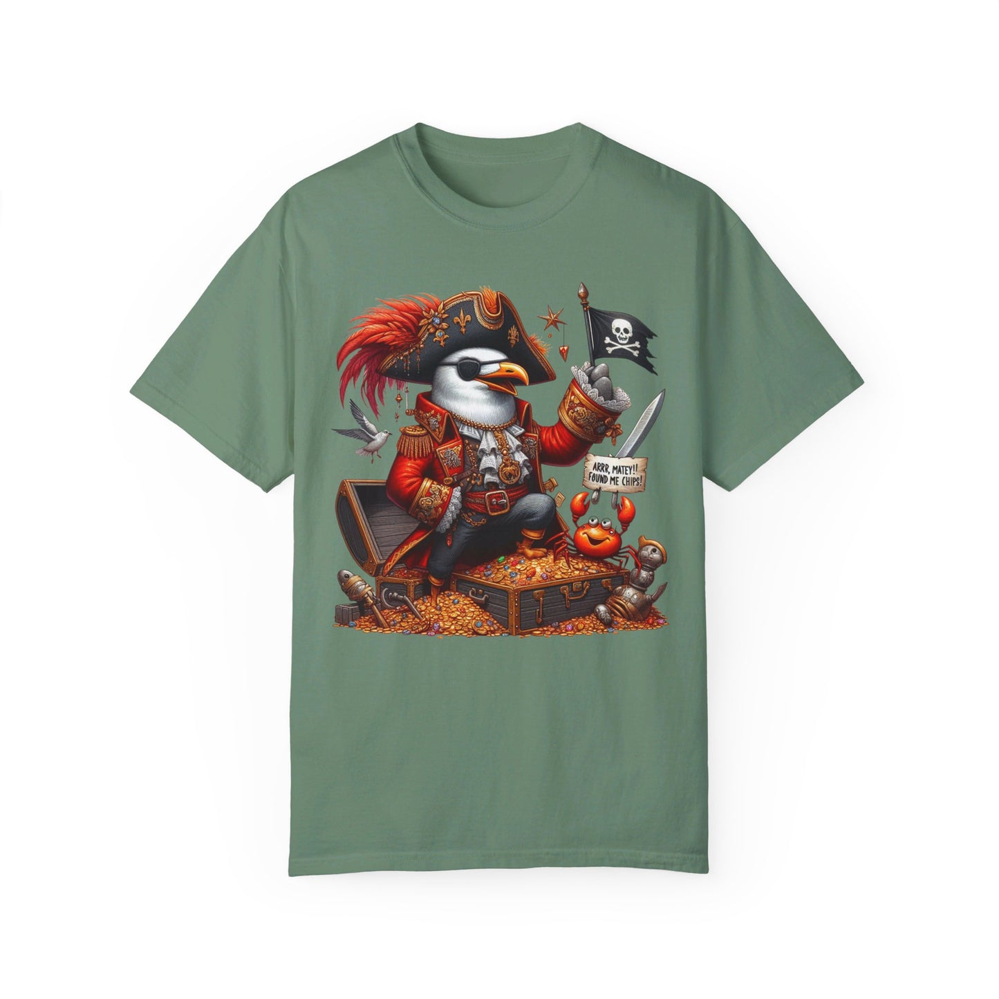 Captain Squawk: Seagull Pirate Tee