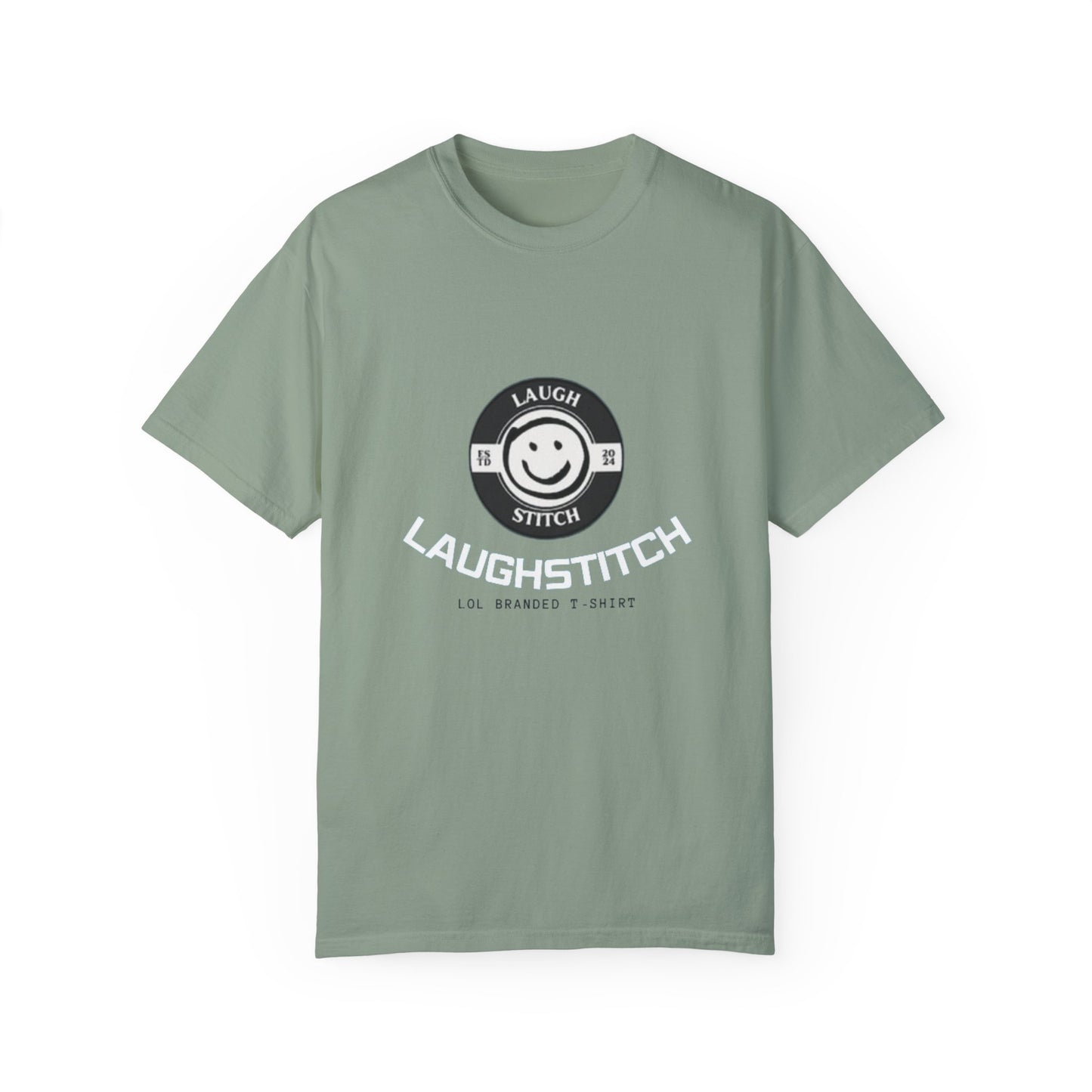 Laugh Stitch LOL Branded Unisex Garment-Dyed T-shirt - Laugh Out Loud Fashion