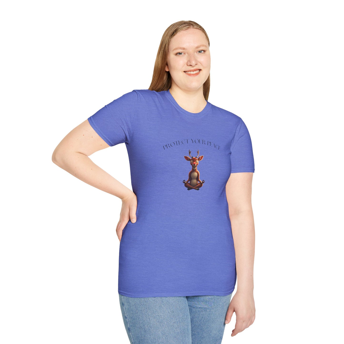 Protect Your Peace: Meditative Reindeer T-Shirt