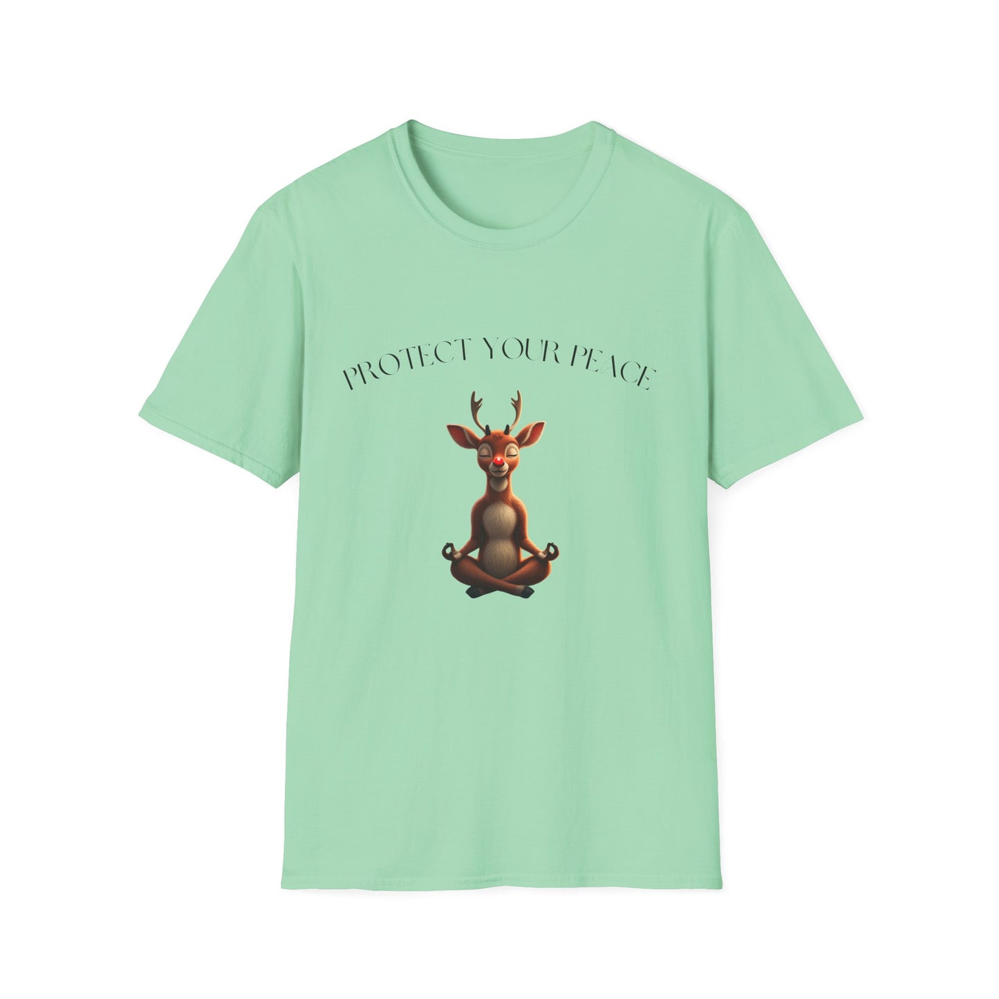 Protect Your Peace: Meditative Reindeer T-Shirt