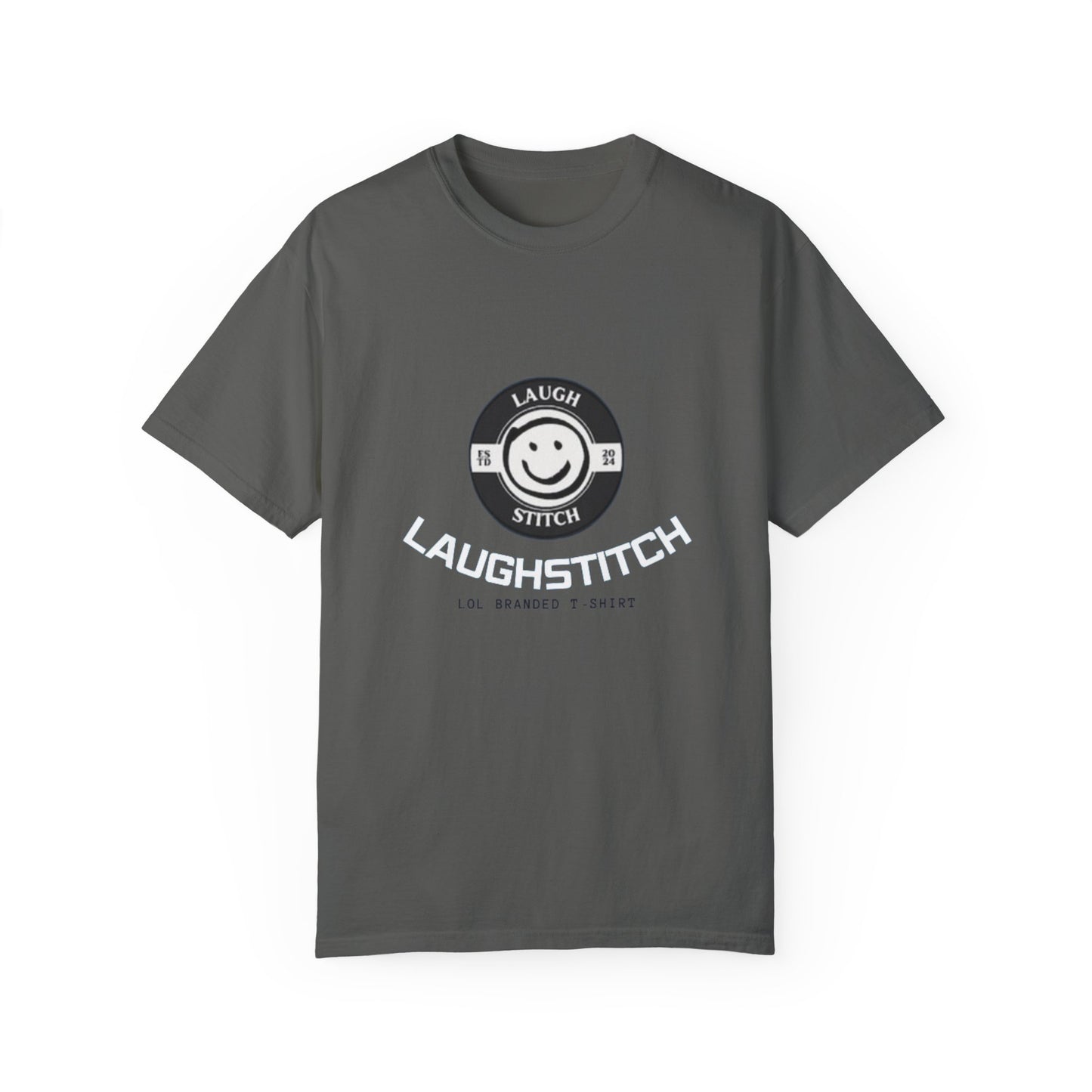 Laugh Stitch LOL Branded Unisex Garment-Dyed T-shirt - Laugh Out Loud Fashion