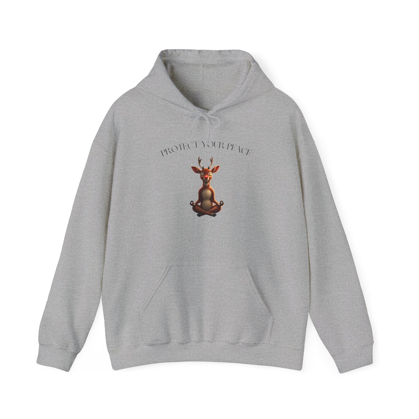 Protect Your Peace: Meditative Reindeer Hoodie