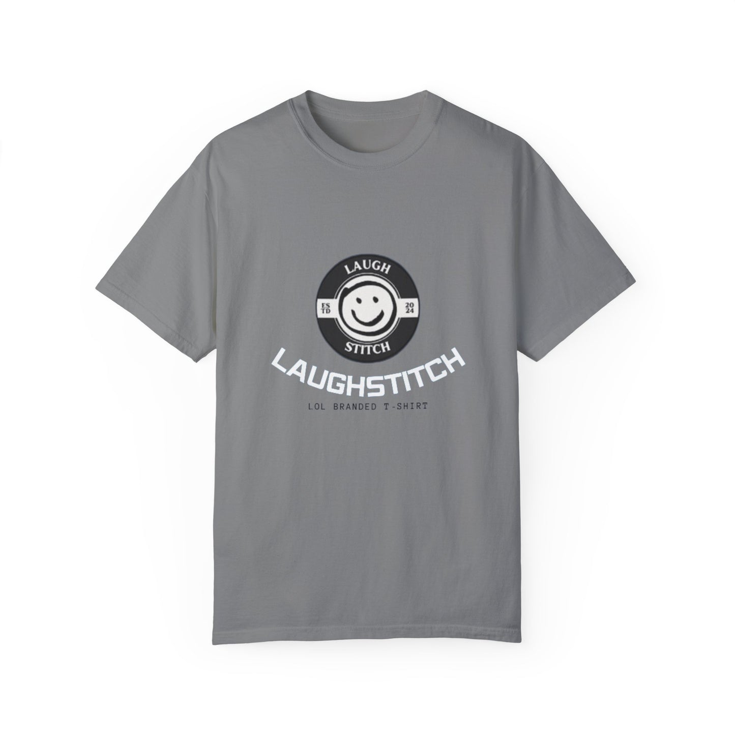 Laugh Stitch LOL Branded Unisex Garment-Dyed T-shirt - Laugh Out Loud Fashion