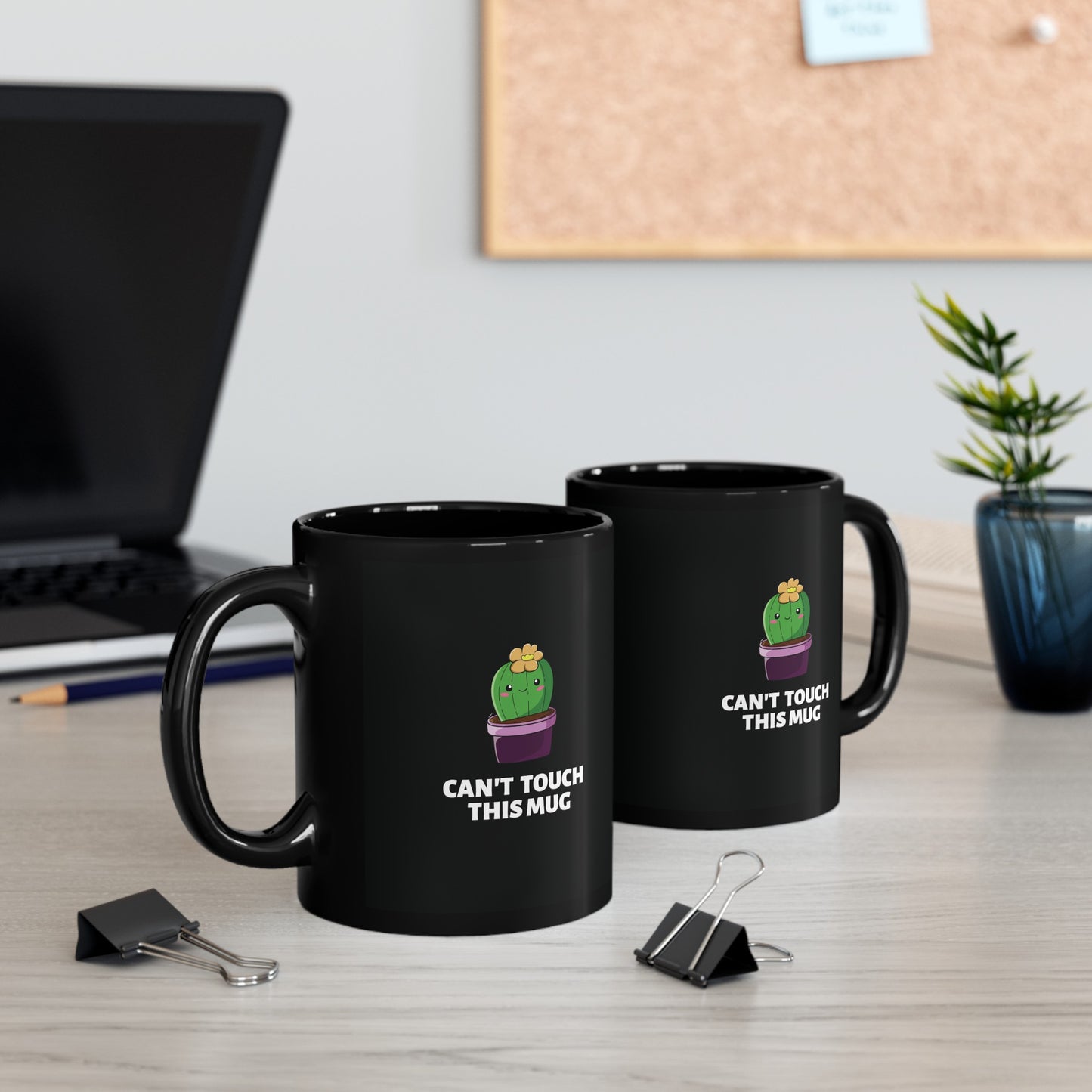 Can't Touch This Mug Cute Cactus Design Coffee Mug