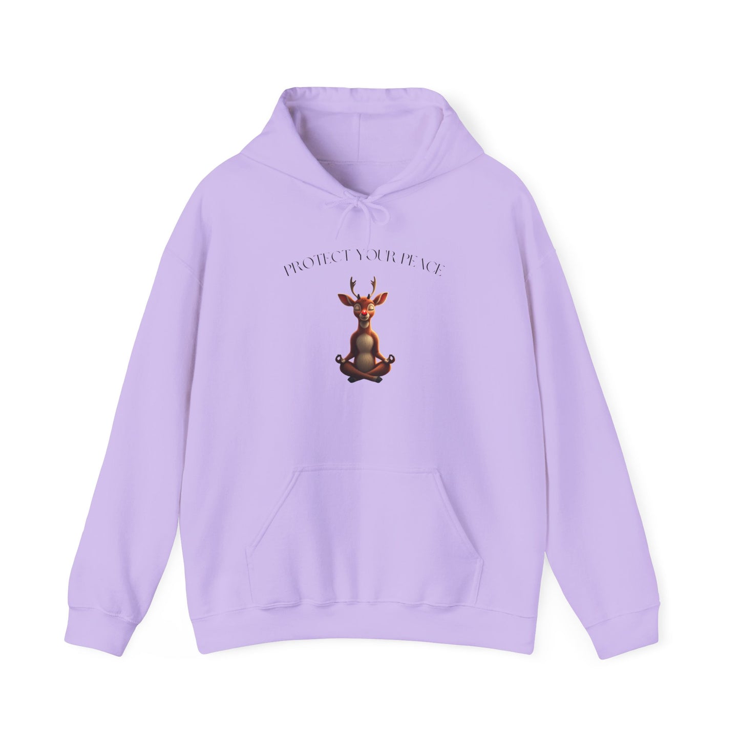 Protect Your Peace: Meditative Reindeer Hoodie