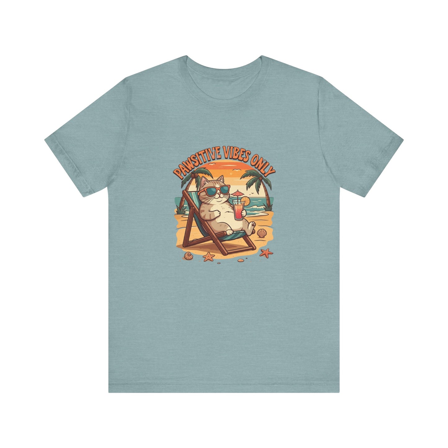 Chill Cat: Pawsitive Vibes Only Tee