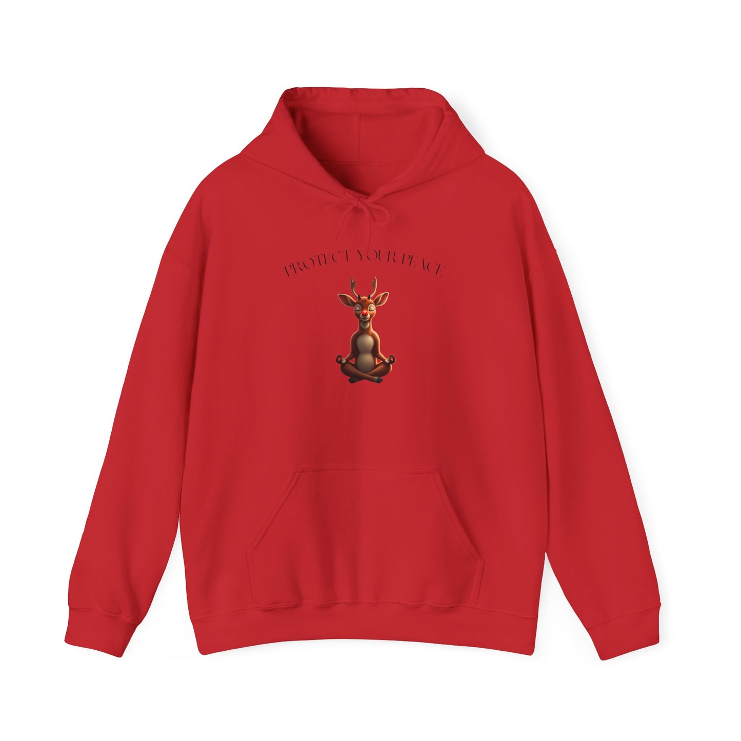 Protect Your Peace: Meditative Reindeer Hoodie