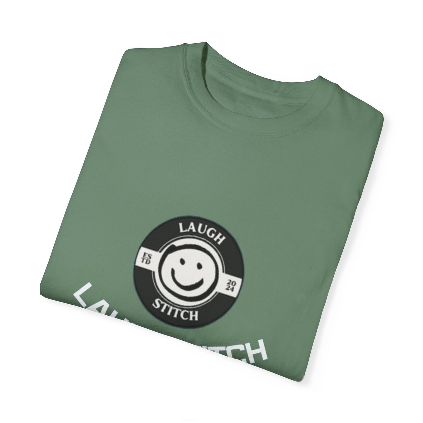 Laugh Stitch LOL Branded Unisex Garment-Dyed T-shirt - Laugh Out Loud Fashion