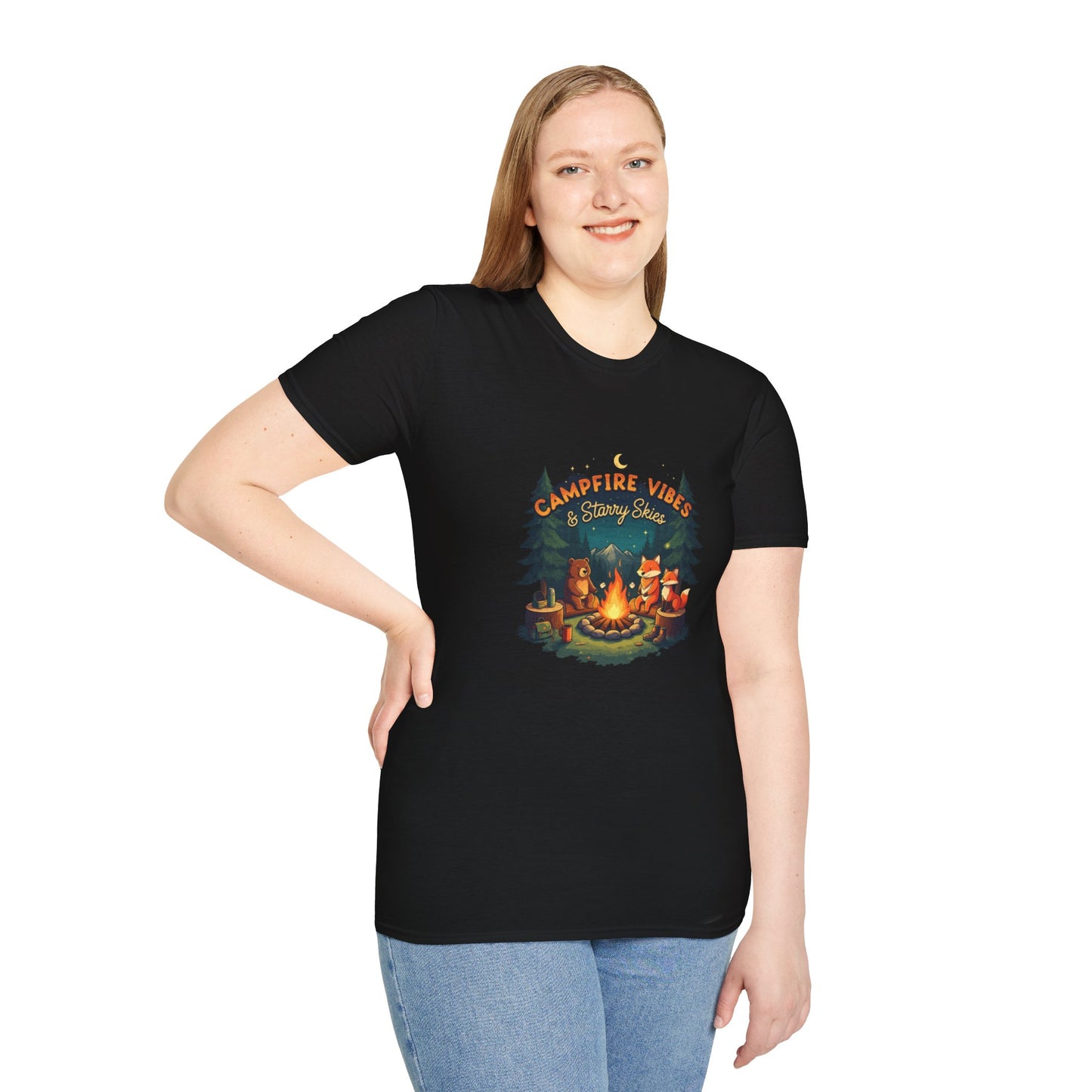 Fireside Fun: Campfire & Starry Skies Tee