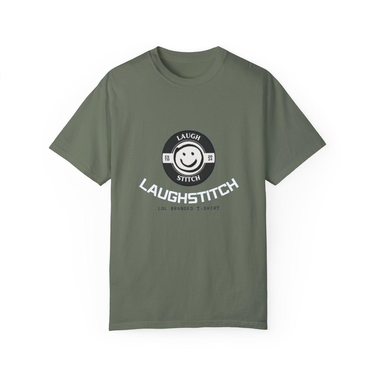 Laugh Stitch LOL Branded Unisex Garment-Dyed T-shirt - Laugh Out Loud Fashion