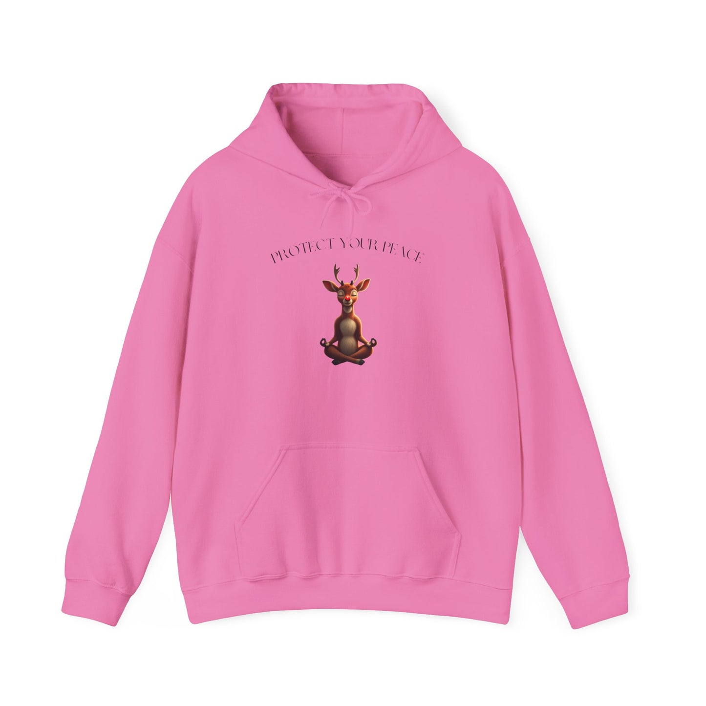 Protect Your Peace: Meditative Reindeer Hoodie