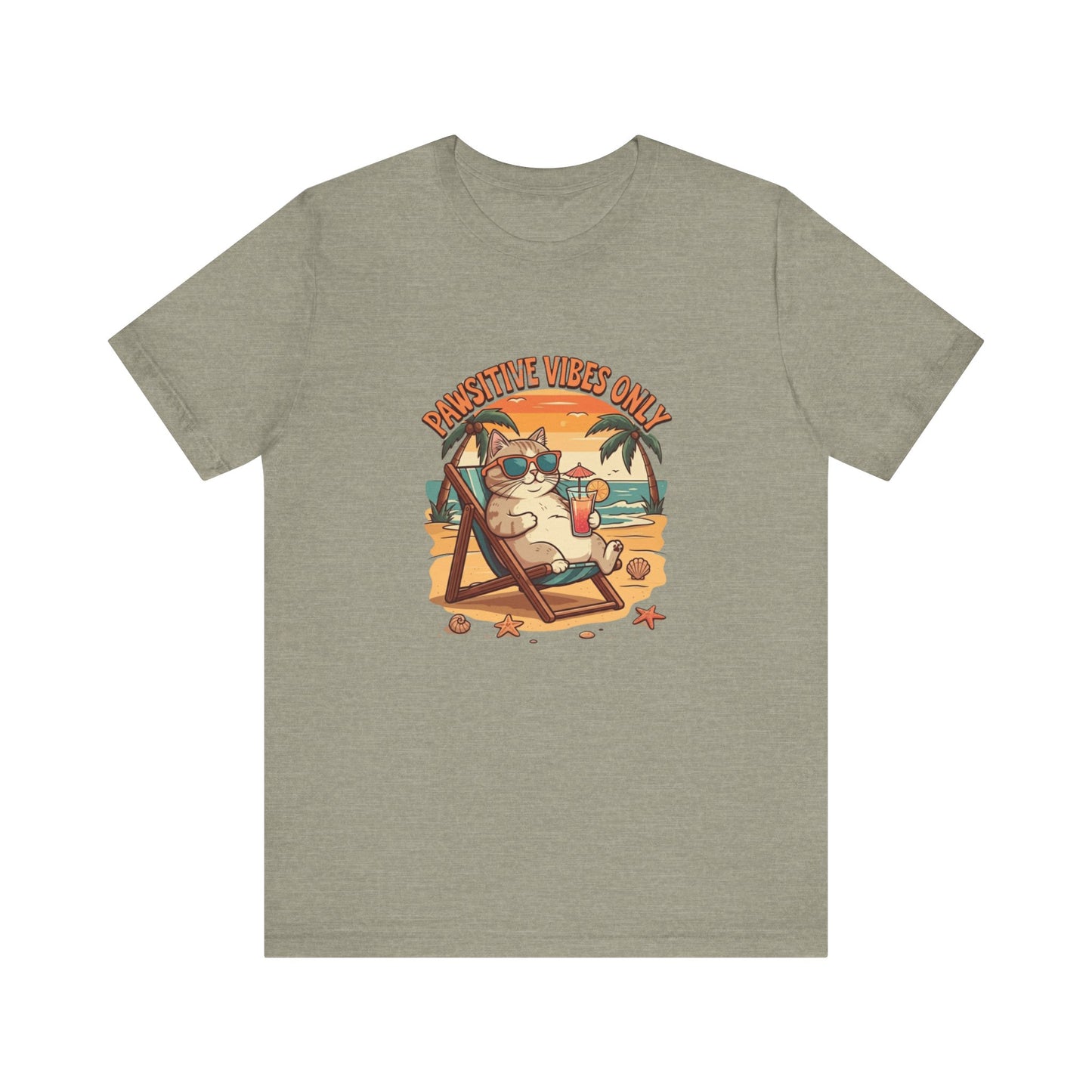 Chill Cat: Pawsitive Vibes Only Tee