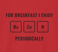 Science Snack: Periodic Bacon Shirt