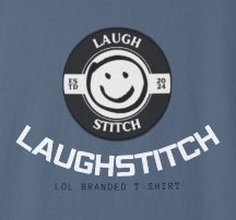 Laugh Stitch LOL Branded Unisex Garment-Dyed T-shirt - Laugh Out Loud Fashion