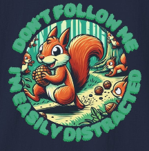 Nutty Navigator: Comical Squirrel Shirt