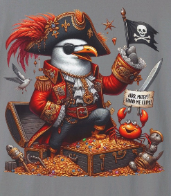 Captain Squawk: Seagull Pirate Tee