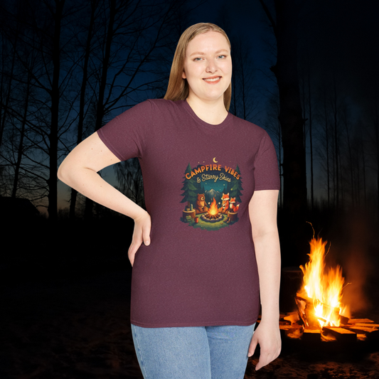 Fireside Fun: Campfire & Starry Skies Tee